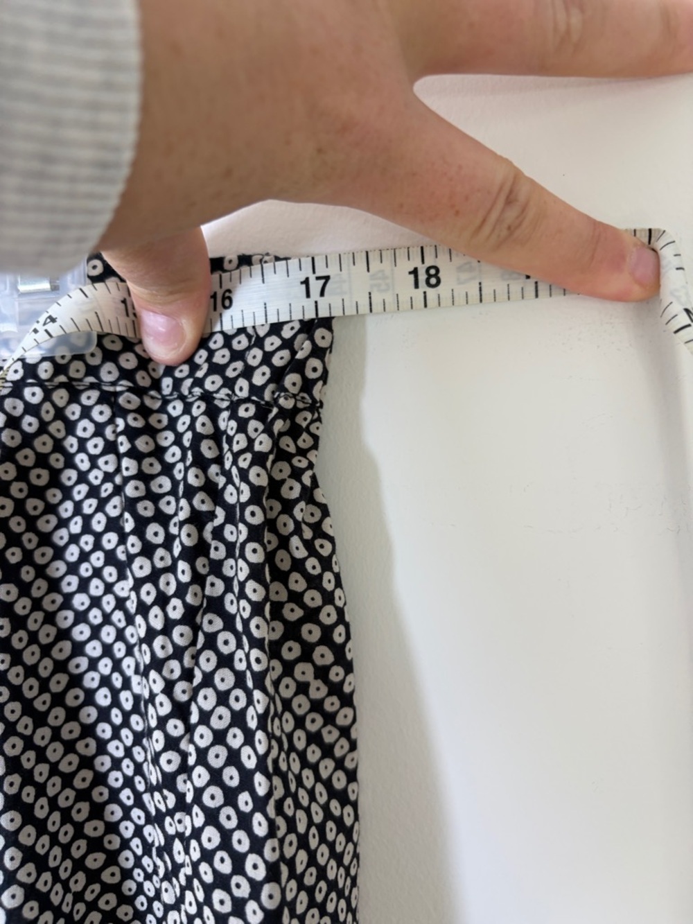 Eileen Fisher Bandhini Dot Wide Leg Black & White Organic Cotton Pants - L - Picture 7 of 11